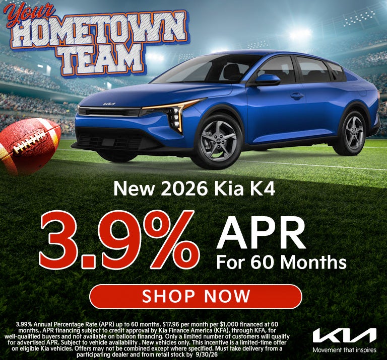 2026 K4 3.9% APR for 60 months