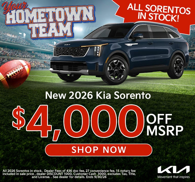 2026 Sorento $4000 off MSRP