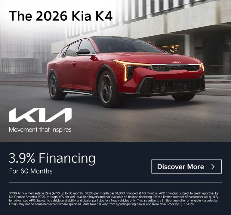 2026 K4 3.9% apr for 60 months