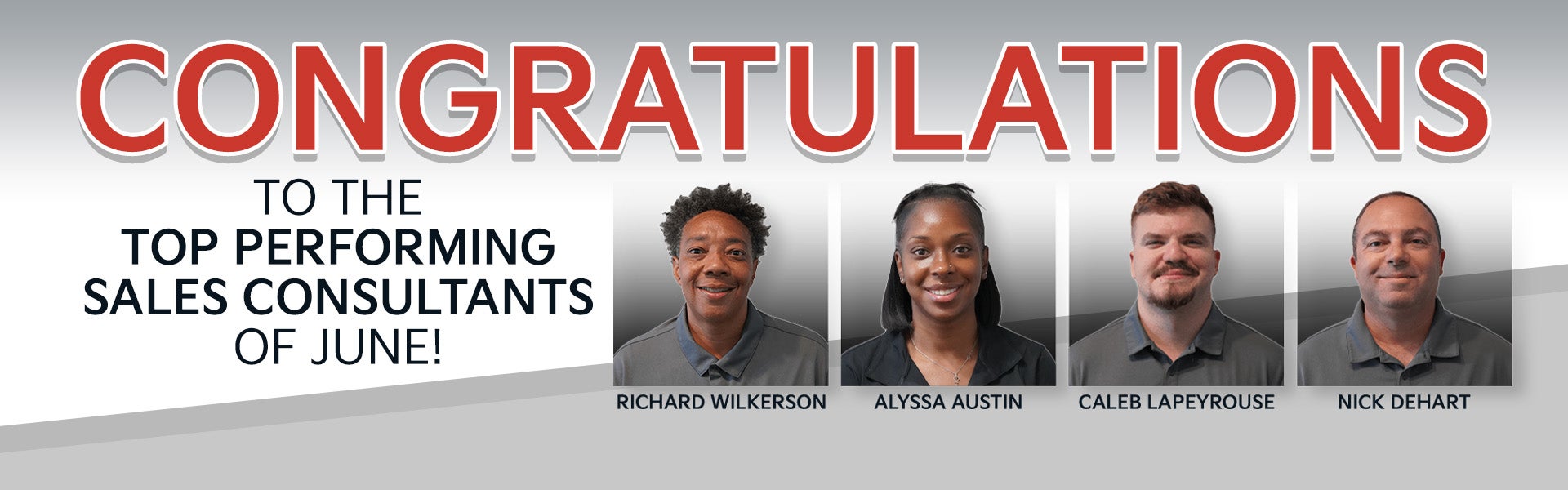 Top performing Sales consultants of June