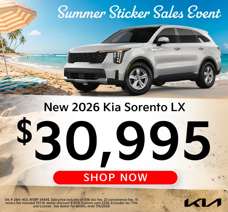 2026 Sorento $30,995