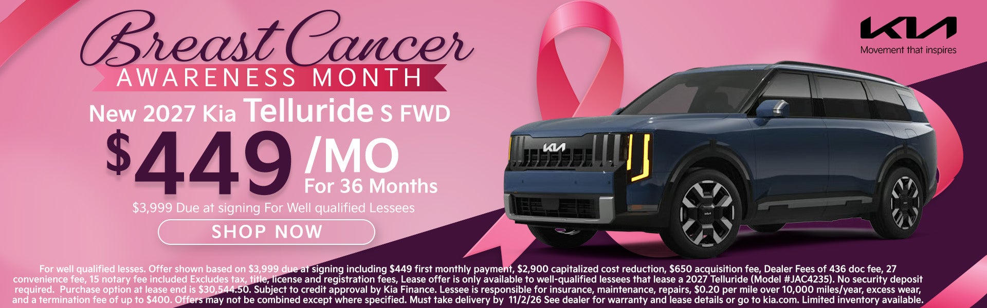 2027 Telluride 449 a month lease
